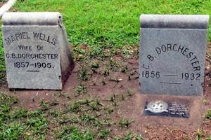 Primary view of object titled '[Graves of Mariel Wells and C.B. Dorchester]'.