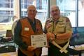Photograph: [John Anderson and Gary Faletti at University of Scouting 2019; 2]