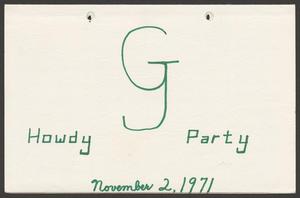 Primary view of object titled '[The Green Jackets' Howdy Party]'.
