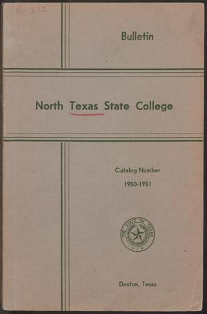 Primary view of object titled 'Catalog of North Texas State College: 1950-1951, Undergraduate'.