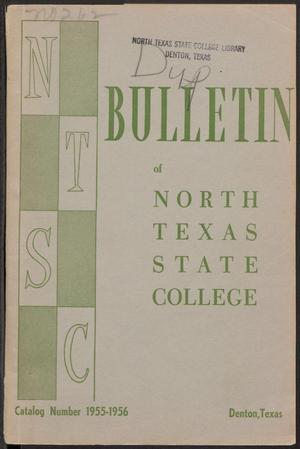 Primary view of object titled 'Catalog of North Texas State College: 1955-1956, Undergraduate'.