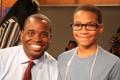 Photograph: [Marcus Moore with student at WFAA]