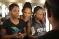 Primary view of [Girls apply stage makeup at 2016 TBAAL Summer Youth Arts Institute, 1]