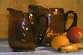 Primary view of [Brown amber vases with fruit]