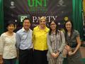 Photograph: [Gretchen Bataille and Thiraroj Jariyakul with women at UNT alumni pa…