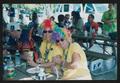 Photograph: [Smiling "twins" in rainbow afro wigs: Lone Star Ride 2002 event phot…
