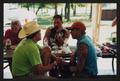 Primary view of [Crew and riders eating lunch: Lone Star Ride 2002 event photo