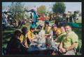 Photograph: [Group of 7 sitting around a table eating lunch: Lone Star Ride 2003 …