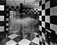 Photograph: [A checkered tile bathroom]