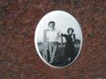 Photograph: [Gravestone photograph of married couple Charles Weldon Burgoon and J…