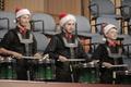 Photograph: [Three drummers at the Percussion Holiday Performance]