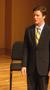 Photograph: [Close-up of singer wearing a yellow tie at the Student recital durin…