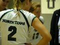 Photograph: [Tara Hooser on the court during 2006 Sun Belt Conference]