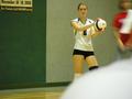 Primary view of [Katy Prokof prepares to serve at 2006 Sun Belt Conference, 3]