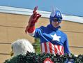 Photograph: [Kappa Sigma member wears Captain America costume at 2011 Homecoming …