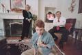 Photograph: [Michael Rowlett and parents in their living room, 2]