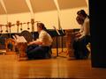 Photograph: [A group playing Indonesian percussion instruments, 2]
