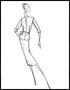 Thumbnail image of item number 1 in: '[Sketch created by Michael Faircloth of a top and skirt with a belt]'.