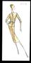 Thumbnail image of item number 1 in: '[Art print (2118) created by Michael Faircloth of a gold dress]'.