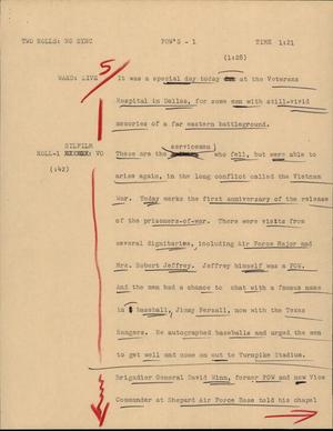 Primary view of object titled '[News Script: POW ]'.