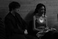 Primary view of [Horace Bray and Tahira Clayton backstage at Voertman Hall]