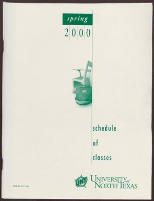 Primary view of object titled 'University of North Texas Schedule of Classes: Spring 2000'.
