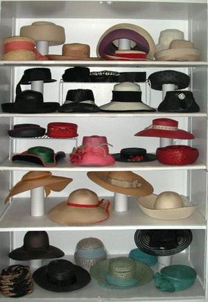Primary view of object titled '[Cabinet storage for historic hats, 2]'.
