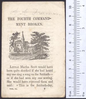Primary view of object titled 'The fourth commandment broken.'.