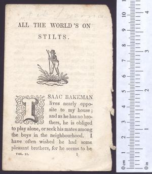 Primary view of object titled 'All the world's on stilts'.