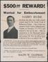 Primary view of [Wanted Poster: Harry Irvine, Kalamazoo County, Michigan, April 15, 1916]
