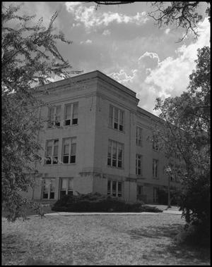 Primary view of object titled '[Manual Arts Building, exterior]'.