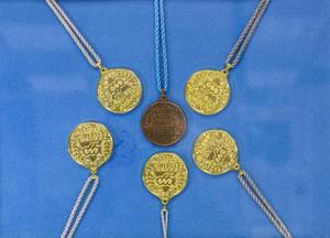 Primary view of object titled '[Medals from the Gay Games]'.