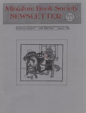 Primary view of object titled 'Miniature Book Society Newsletter, Number 4, January 1990'.