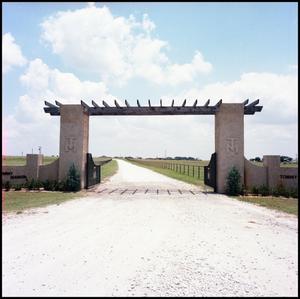 Primary view of object titled '[Entrance to the Manion Ranch]'.