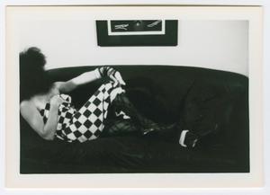Primary view of object titled '[Patti Le Plae Safe Lounging on a Sofa]'.