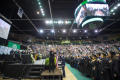 Primary view of [Sign language interpreter at UNT Commencement]