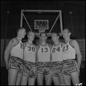 Primary view of object titled '[1960 North Texas State College basketball players]'.