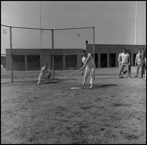 Primary view of object titled '[Batter hitting a baseball, 2]'.