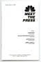 Pamphlet: [Meet the Press transcript, May 11, 2003]