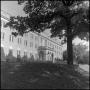Photograph: [Marquis Hall exterior from lawn]