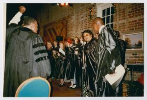 Primary view of object titled '[Henry Totten leading a choir, 1997]'.