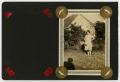 Photograph: [Album page with one photo "woman standing"]
