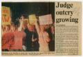Clipping: [Dallas Times Herald clipping: Judge outcry growing]