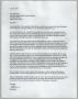 Letter: [Letter from Don Baker to Steve Atkinson of the Dallas Gay and Lesbia…