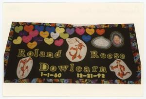 Primary view of object titled '[AIDS Memorial Quilt Panel for Roland Reese Dowlearn]'.