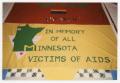 Photograph: [Quilt Section with Dedications to Kurt Pulver and All Minnesota Vict…