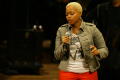 Primary view of [Chrisette Michele singing on stage]