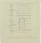 Technical Drawing: First National Bank, Baird, Texas: 1/4" Plan Showing Concrete Slab Ov…