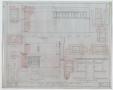 Technical Drawing: First National Bank, Pecos, Texas: Left & Rear Elevations