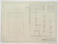 Technical Drawing: A Mortuary, Coleman, Texas: Roof, Foundation, & Framing Plans